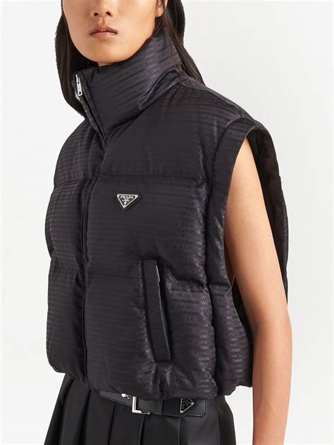 prada detachable-sleeve puffer jacket|prada puffer jacket farfetch.